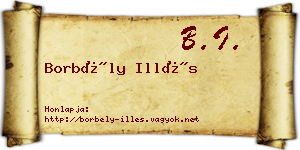 Borbély Illés névjegykártya
